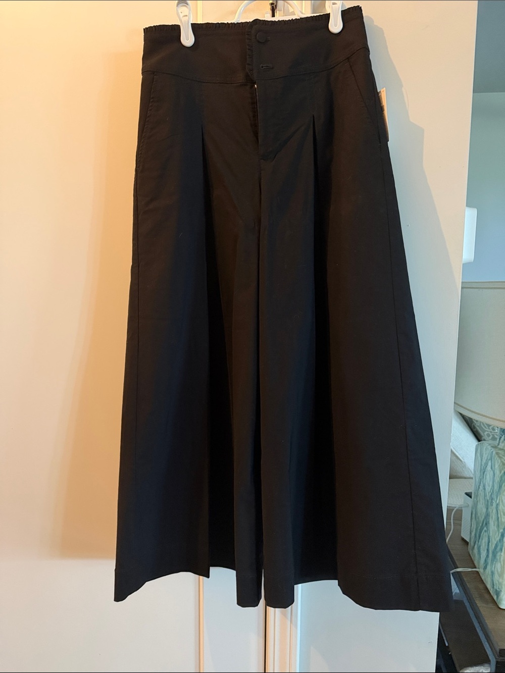 Black Wide-Leg Pleated Women’s Maeve Anthropologie Pants NWT
